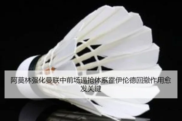 阿莫林强化曼联中前场逼抢体系霍伊伦德回撤作用愈发关键